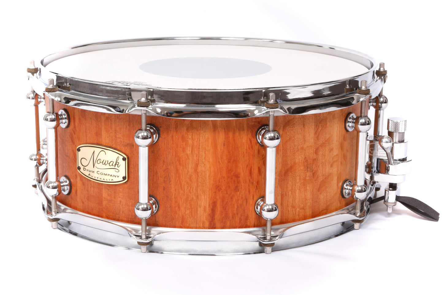 Sheoak Block Stave Snare Drum. Natural Finish. 14″ x 5 1/2″ Chrome Hardware