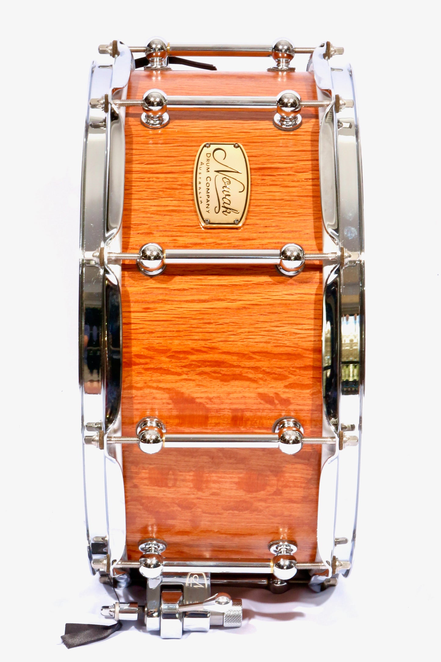 Sheaok Block Stave Snare Drum. Natural Finish. 14″ x 6 1/2″ Chrome Hardware