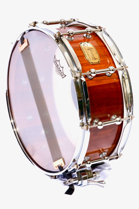 Wandoo Block Stave Snare Drum. Natural Finish. 14″ x 5 1/2″ Chrome Hardware