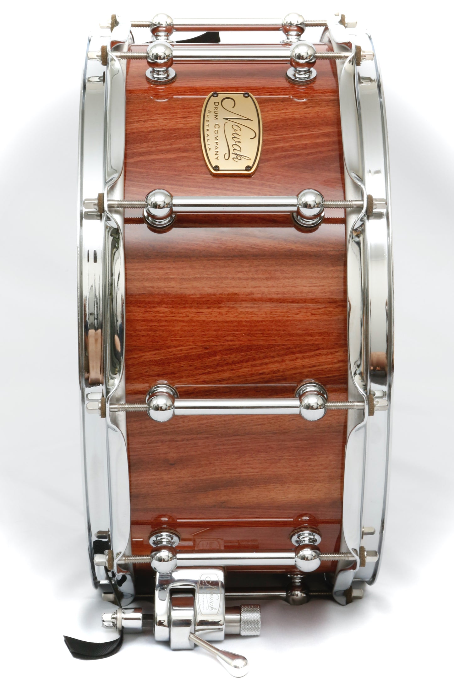 York Gum Block Stave Snare Drum. Ultra High Gloss. 14″ x 6 1/2″ Chrome Hardware